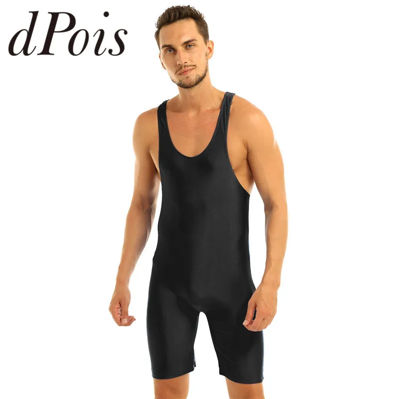 Мужские слитные трусы боксеры для плавания без рукавов модифицированные плотно