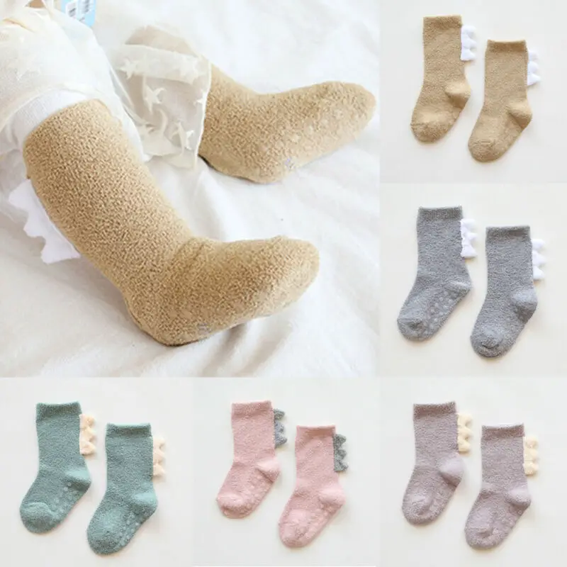 Милые Детские дизайнерские носки детские длинные хлопковые гетры зимние теплые