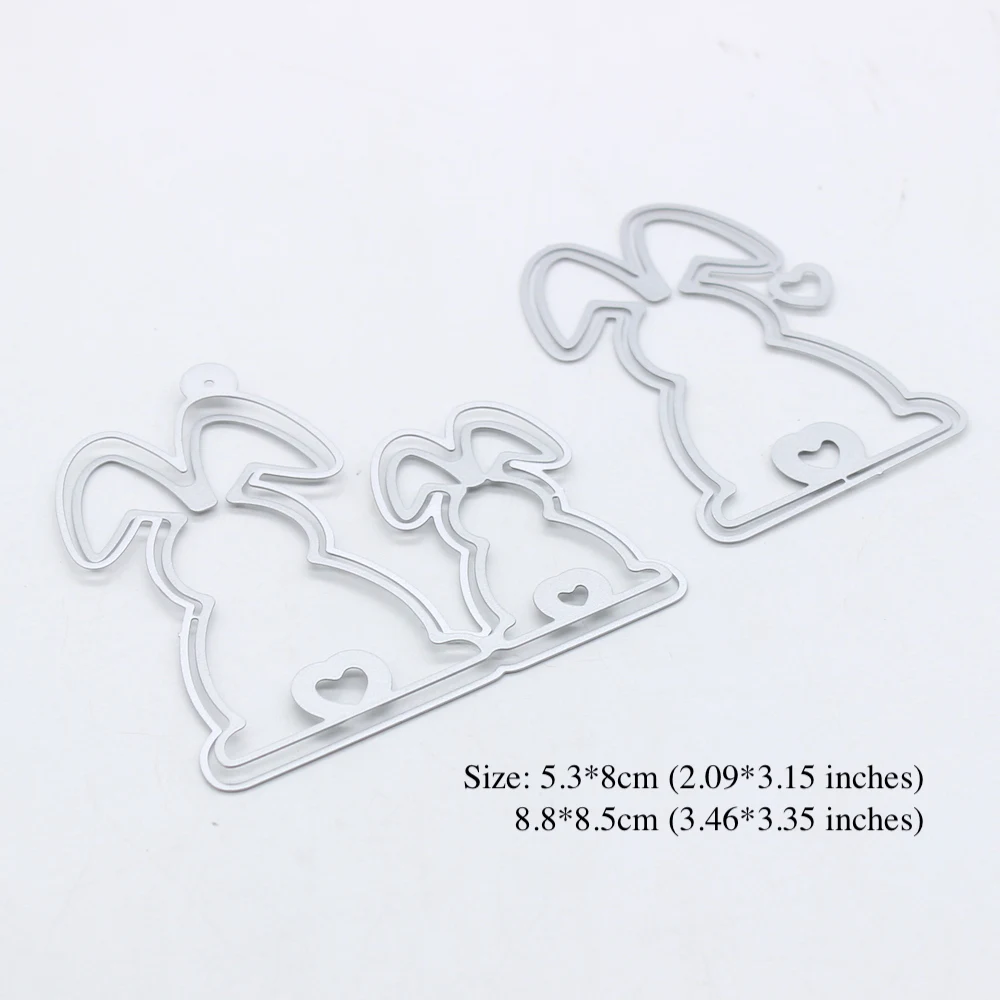 

KSCRAFT Cute Bunny Shaker Tag Metal Cutting Dies Stencils for DIY Scrapbooking Decorative Embossing DIY Paper Cards