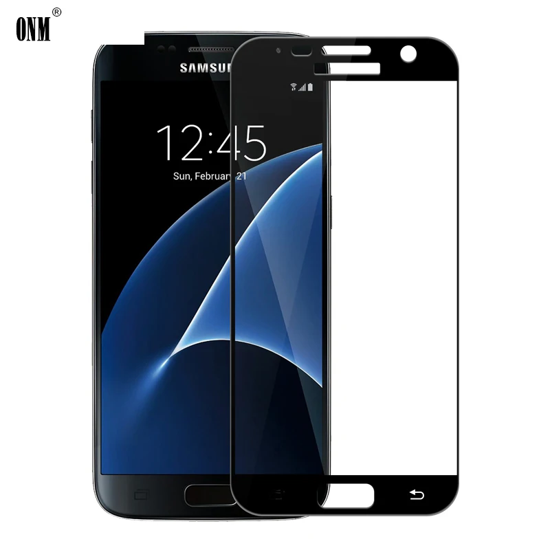 10 шт./лот полное покрытие закаленное стекло для Samsung Galaxy S7 Защита экрана G930F
