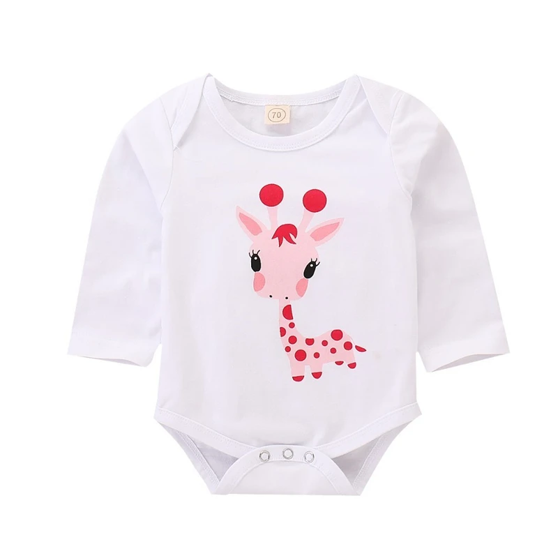 Baby Girl Clothes Polka Dot Newborn Baby Girl Outfits Set Cute Giraffe Infant Girl Clothing With Hat Spring Autumn