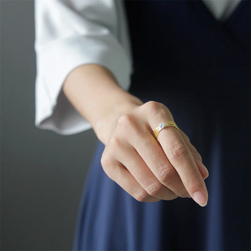 INATURE Элегантный 925 серебро Циркон с украшением в виде крыльев бабочки Кольцо для