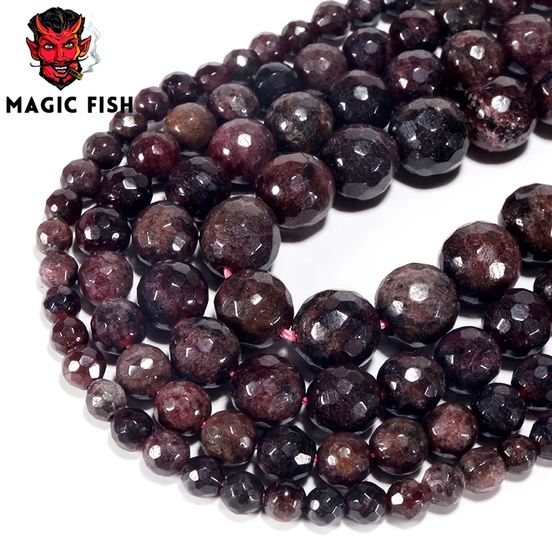 4/6/8/10 мм Ограненный Природный Камень Бисер для рукоделия Круглые бусины