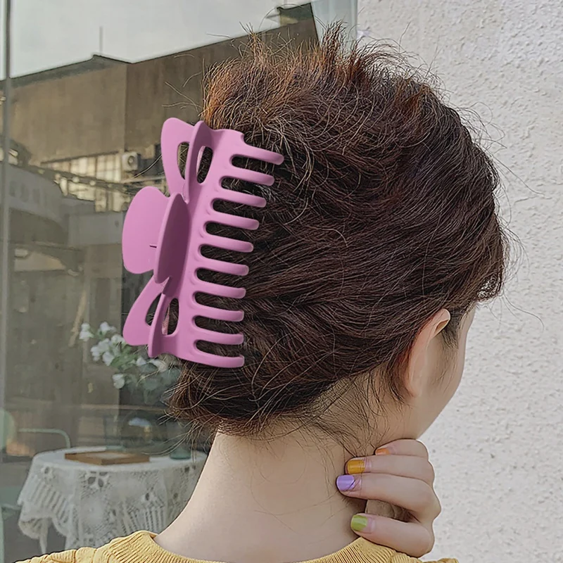 

1PC Korean Solid Large Hair Claws Elegant Acrylic Hairpins Barrette Crab Hair Clips Headwear for Women Girls Hair Accessories