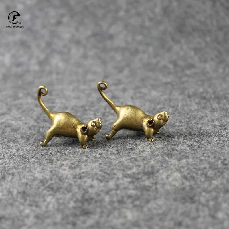 Винтаж латунь крыса змея Тигр дракон кролик украшение &quotмышь&quot Медь животных