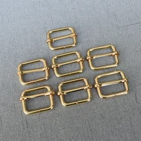 golden 50 pieces 25mm metal slides tri glides wire formed roller pin oat web strap adjustable harness diy bags