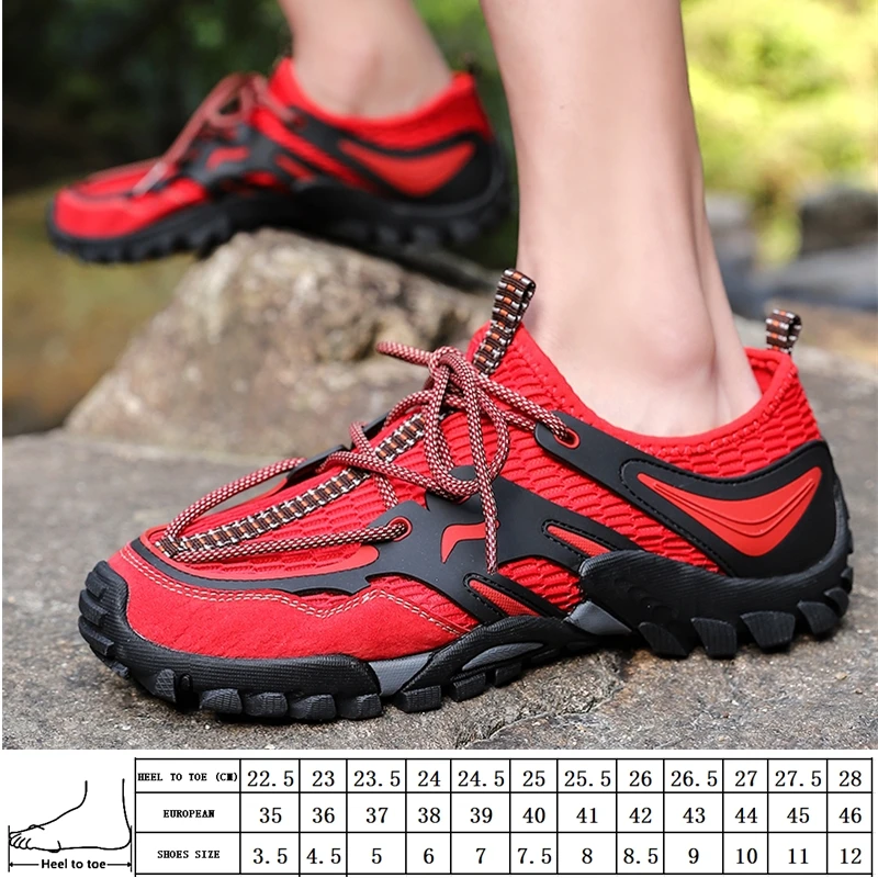 

Outdoor Barefoot Upstream Aqua Hiking Water Shoes Non-slip Quick Dry Mens Sneakers Sports Shoes For Male