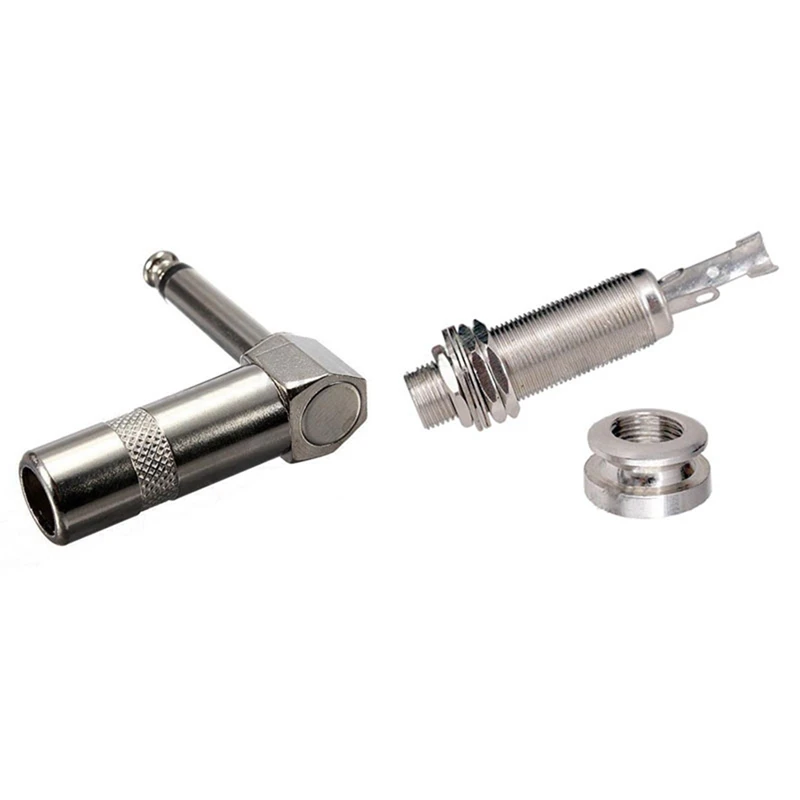 

10 шт., прямоугольный моно-штекер 1/4 дюйма 6,3 мм TS для телефона и 1 шт. концевой разъем A1347 для гитары, баса, выходной разъем