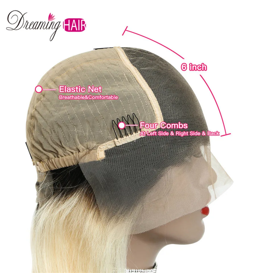 Dreaming Blonde 1b/613 99J 13x6 13x4 короткий парик из человеческих волос с кружевным фронтом, предварительно сорванный с волосами младенца, прямые парики из Омбре