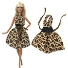 Юбка для куклы NK 287C 3X, 1 шт., модная летняя одежда, сексуальное мини-платье с леопардовым принтом для платья Барби, Одежда для кукол, аксессуары