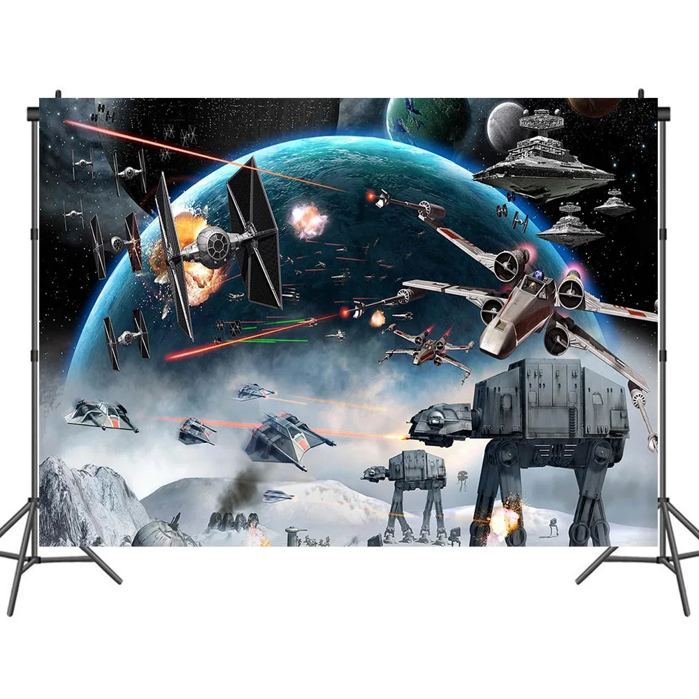 

Science Fiction Space War Alien Invaders Theme Backdrop Boy Birthday Party Decoration Photography Photo Background Vinyl Banner