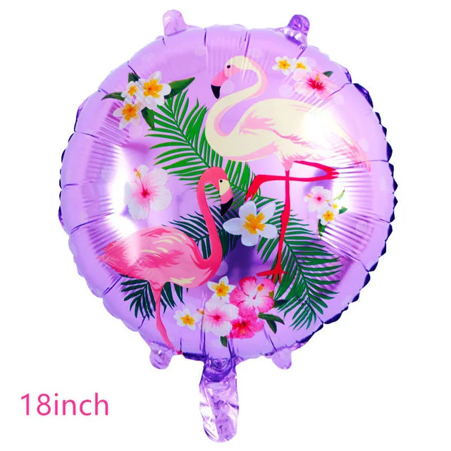 Balloosn 10pcs Hawaiian Luau Party Decoration Flamingo Tropical Palm Leaves Tableware Paper Plates Cups Pineapple Summer Birthday Party Decor - Цвет: Balloosn 10pcs