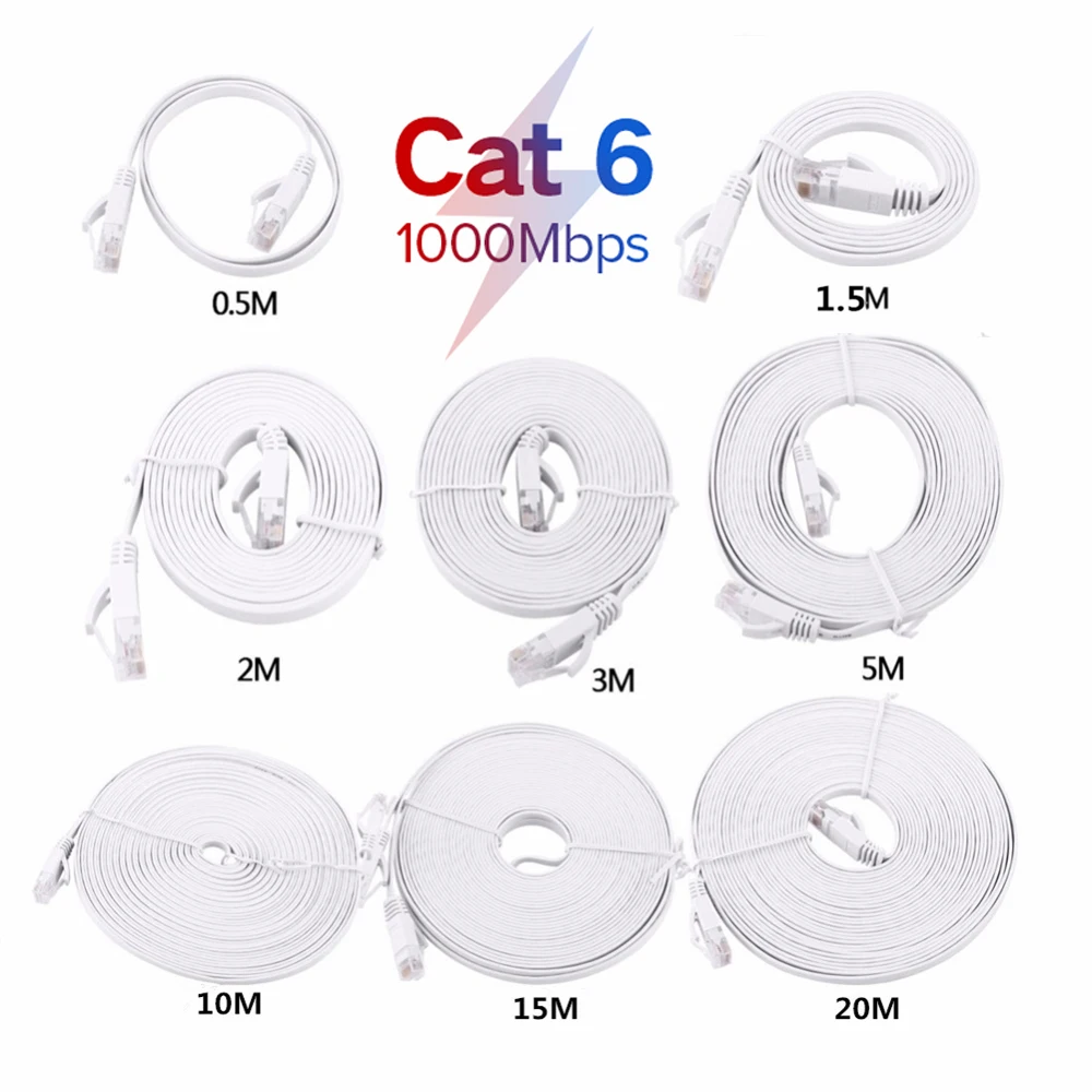 Cable de red LAN Ethernet Cat6 CAT7 RJ45, parche UTP de ordenador...