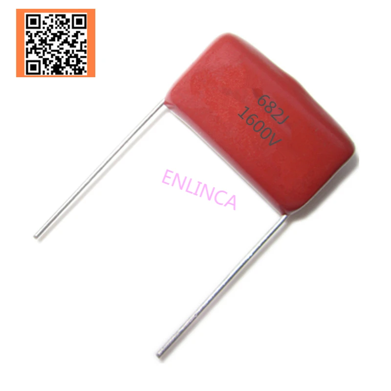 

5pcs CBB 1600V 6.8NF 682J 1600V 5% PITCH 15MM DIP CBB Polypropylene film capacitor 682