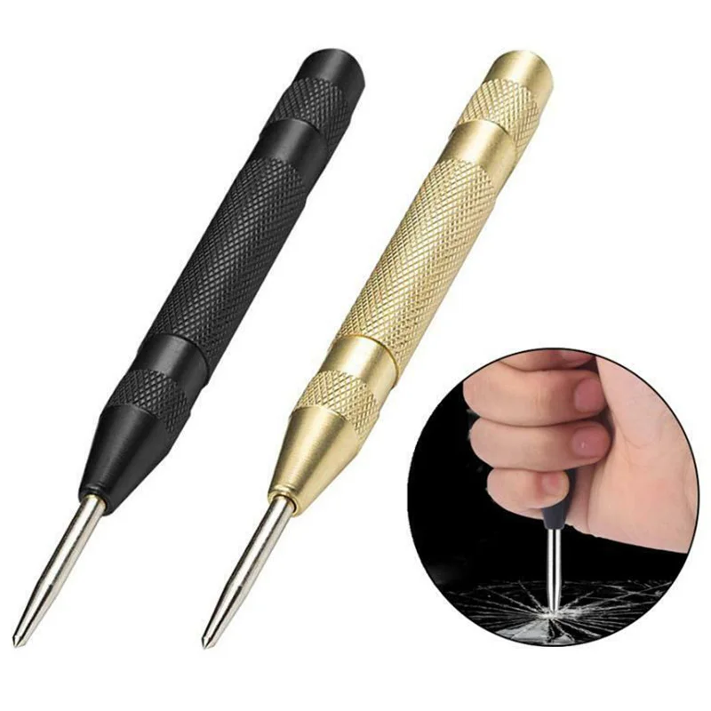 

5 Inch Automatic Center Pin Punch Spring Loaded Marking Starting Holes Tool 2 Pc