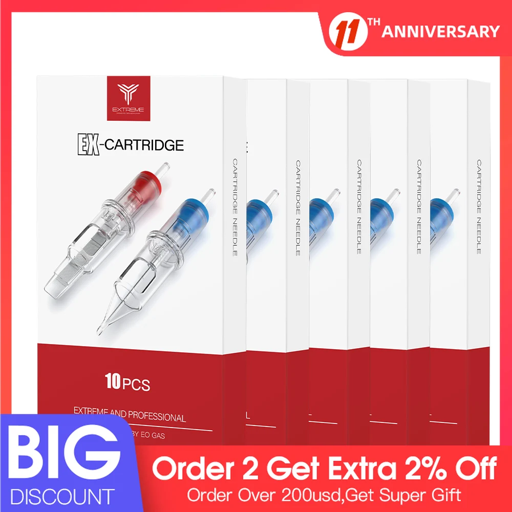 Одноразовые Иглы для тату картриджа RS стерилизованный круглый шейдер