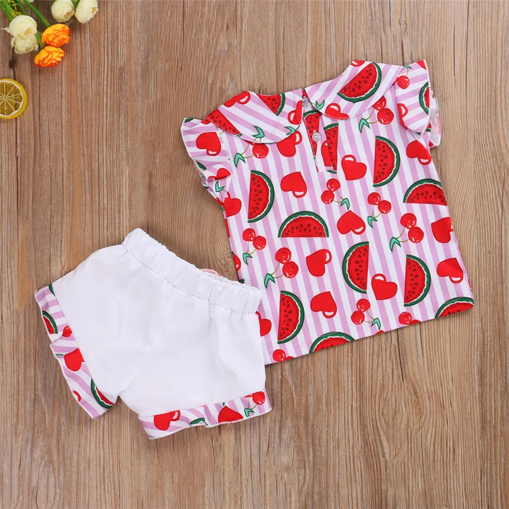 Комплект из 2 предметов для маленьких девочек повседневный топ без рукавов с