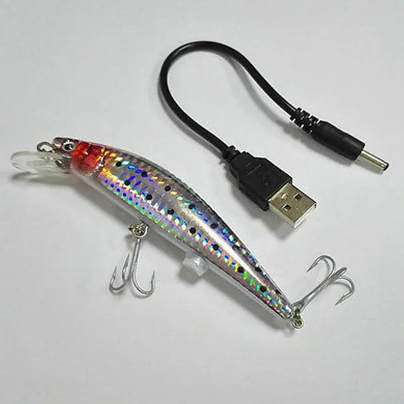 USB Перезаряжаемый светодиодный подергивающийся приманка для рыбы электрическая