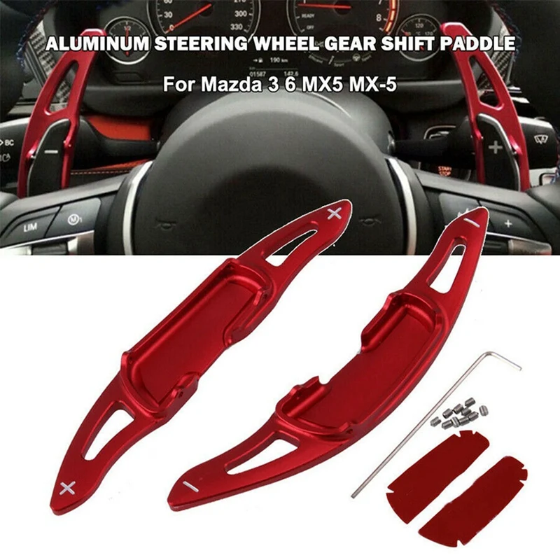

Красный рулевое колесо переключения передач расширение для Mazda 3 6 MX-5 CX-4 CX-5 Axela Atenza 2014-2019