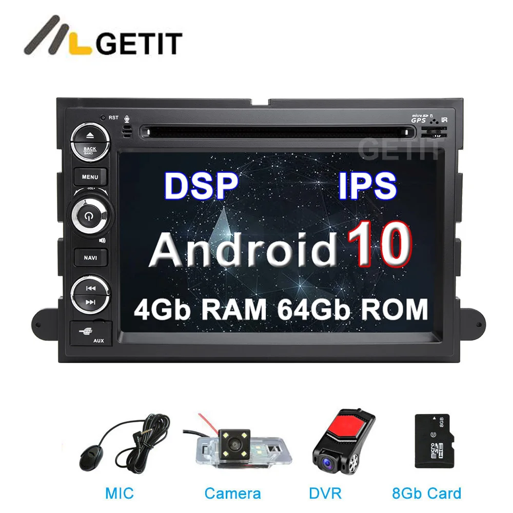 Ips DSP Android 10 dvd-плеер автомобиля для Ford 500/F150/Explorer/Edge/Expedition/Mustang/fusion/Фристайл Радио Стерео gps