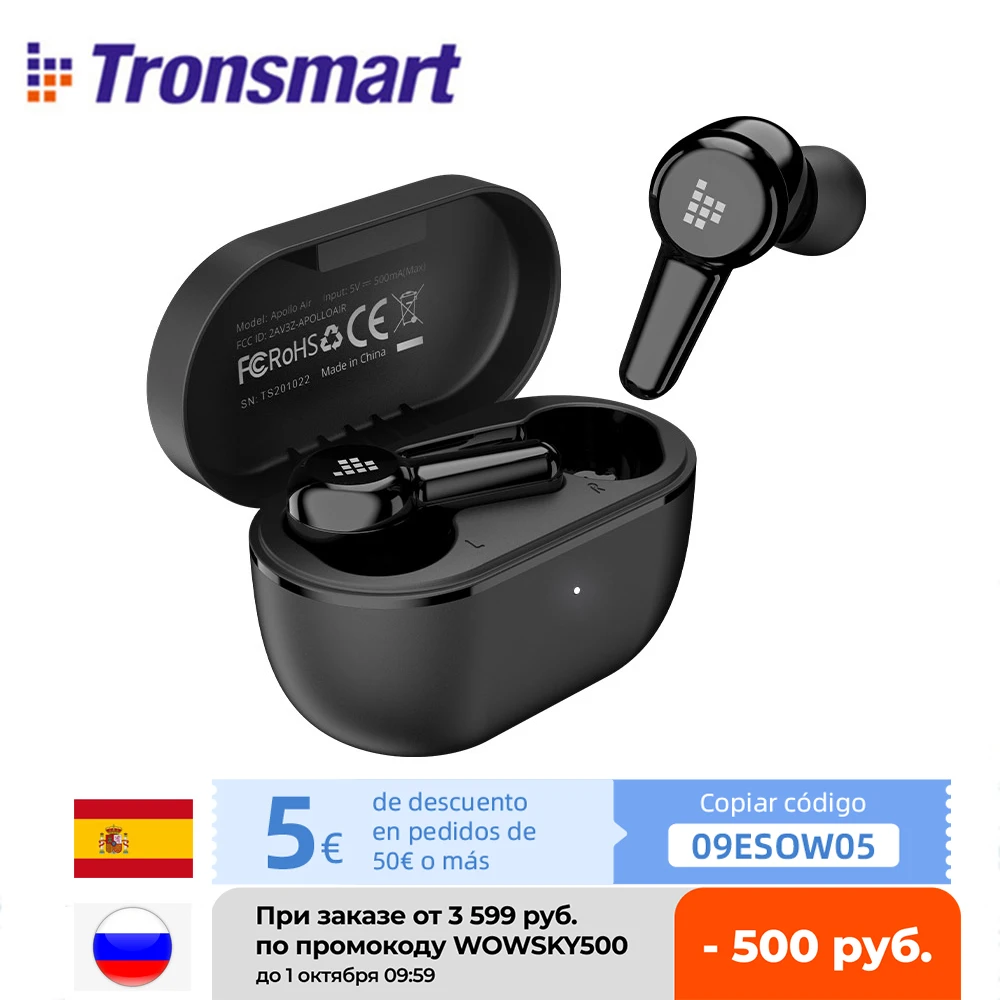 Беспроводные стереонаушники Tronsmart Apollo Air наушники aptX с чипом QCC3046 IP45 6 микросхем cVc