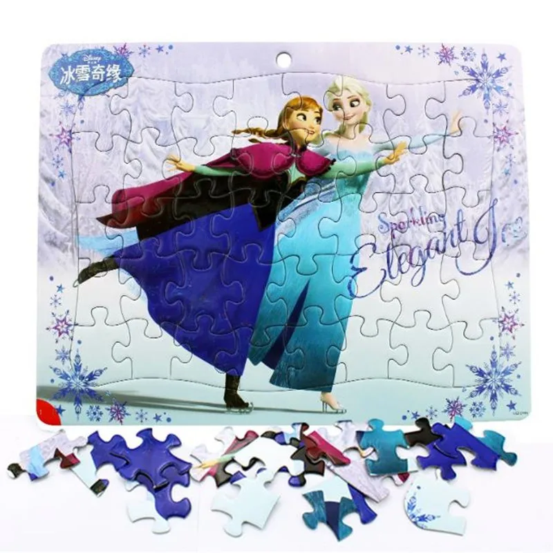 Disney Princess/ice Snow Princess Framed 40 Piece Puzzle Learning Educational Interesting Paper Toys For Children Gift | Игрушки и хобби