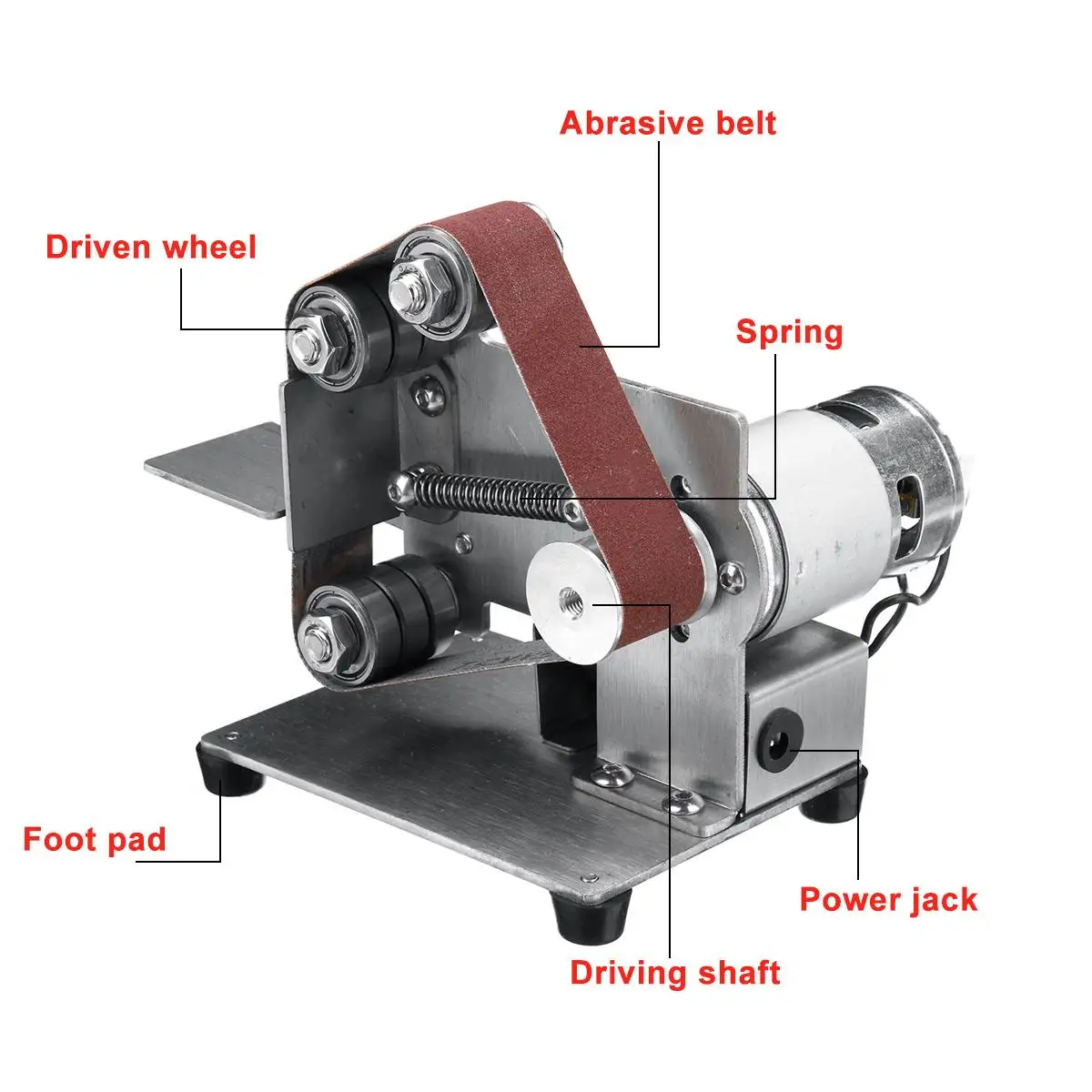 Мини электрический ленточный шлифовальный станок шлифовальная полировальная