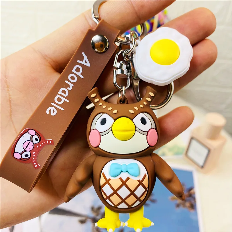 Брелок для ключей в виде животных 3d-брелок на рюкзак силиконовый кулон собаки