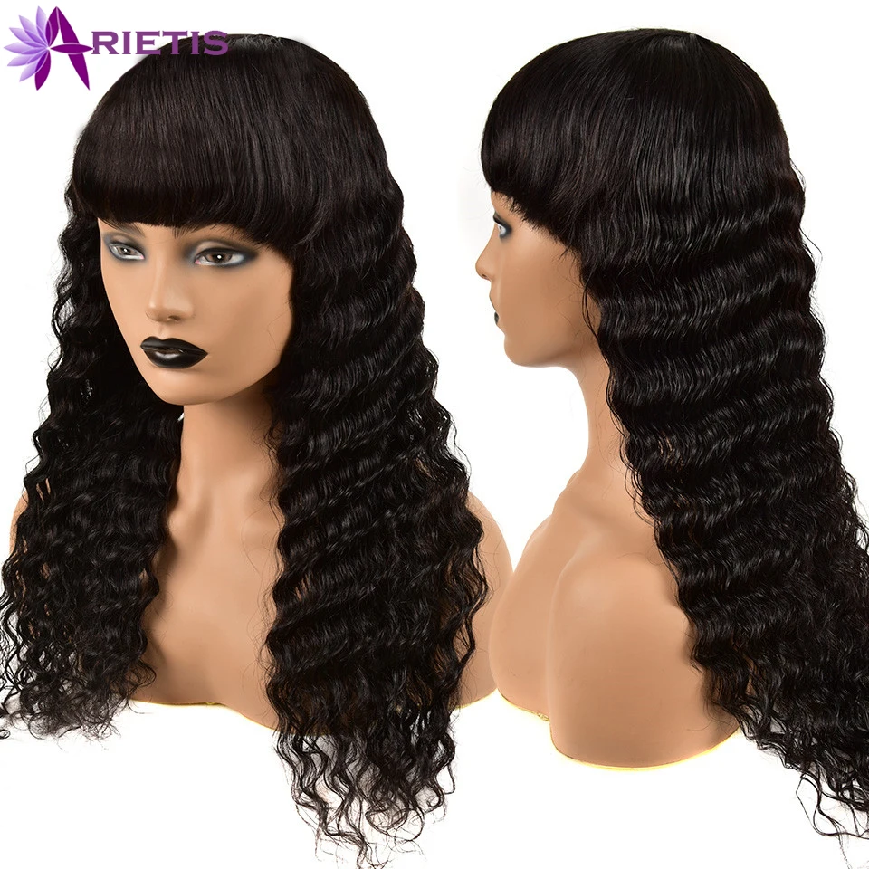 Парик AR с глубокой волной бразильские волосы Remy длинные человеческие парики для