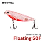 TSURINOYA Topwater рыболовная приманка DW62 плавающий карандаш жесткая приманка 50 мм 5g мини-карандаш искусственные жесткие приманки окунь форель Щука воблер