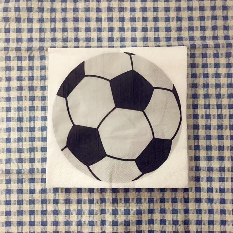 20 шт./лот футбольные салфетки детские праздничные принадлежности для