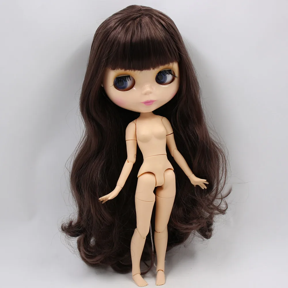 nude doll ICY Blyth Кукла № 2 глянцевое лицо натуральная кожа суставное тело 1/6 BJD Специальная цена 1/4 BJD, Pullip, Jerryberry, Licca игрушка подарок - Цвет: nude doll
