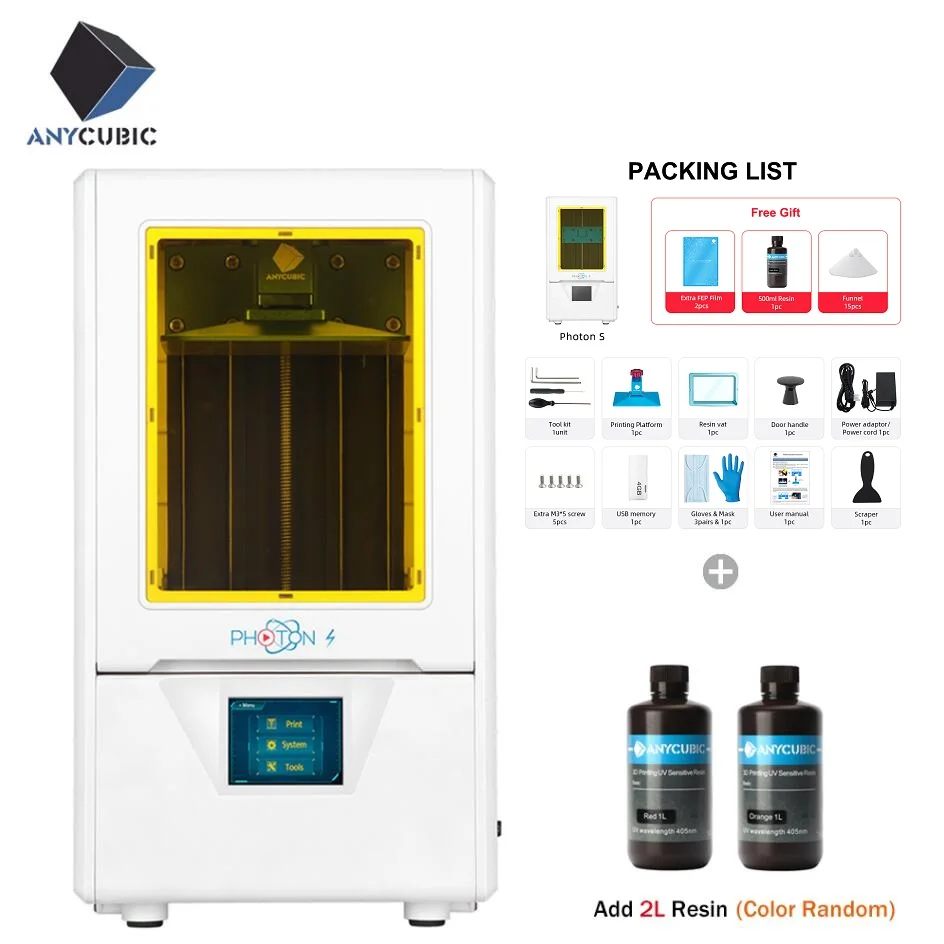 Photon-S Add 2L Anycubic Photon-S Смола 3d принтер размера плюс SLA/lcd Высокоточный светильник-отверждение Impresora 3d комплекты 3d принтер обновление - Цвет: Photon-S Add 2L