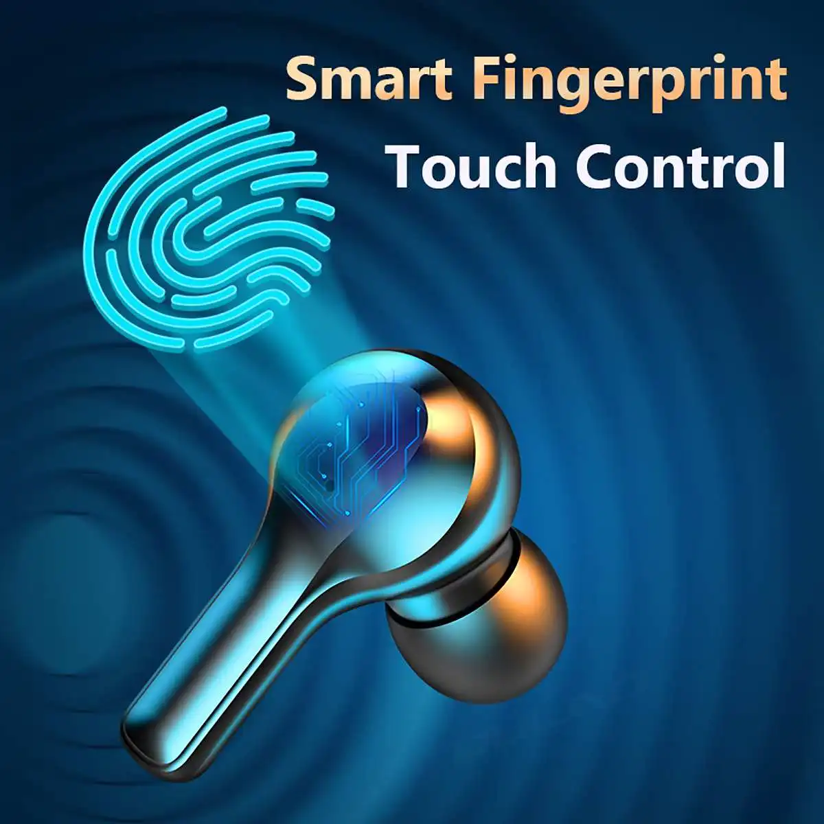 

TWS Bluetooth 5.0 Earphones Charging Box Wireless IPX7 Waterproof Fingerprint Touch Headphone 9D Stereo Sports Bluetooth Earbud