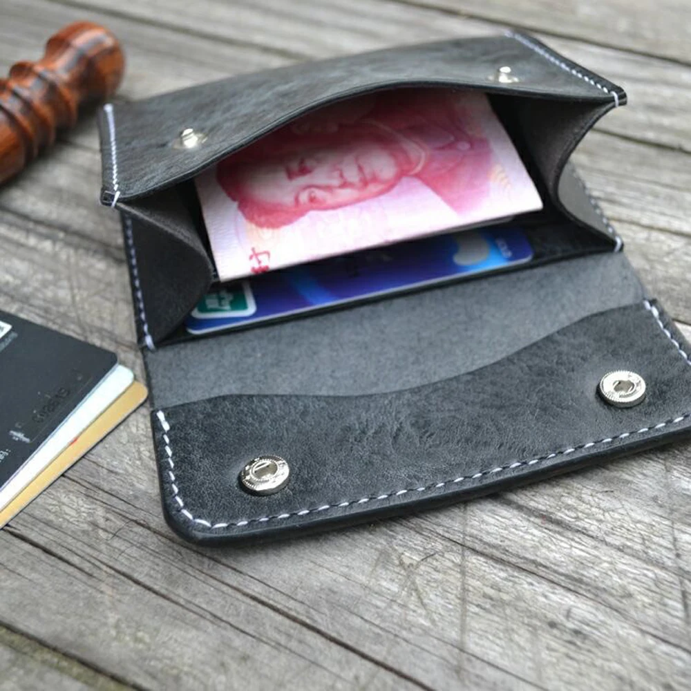 Японское стальное лезвие сделай сам кожаное ремесло шаблон маленький кошелек