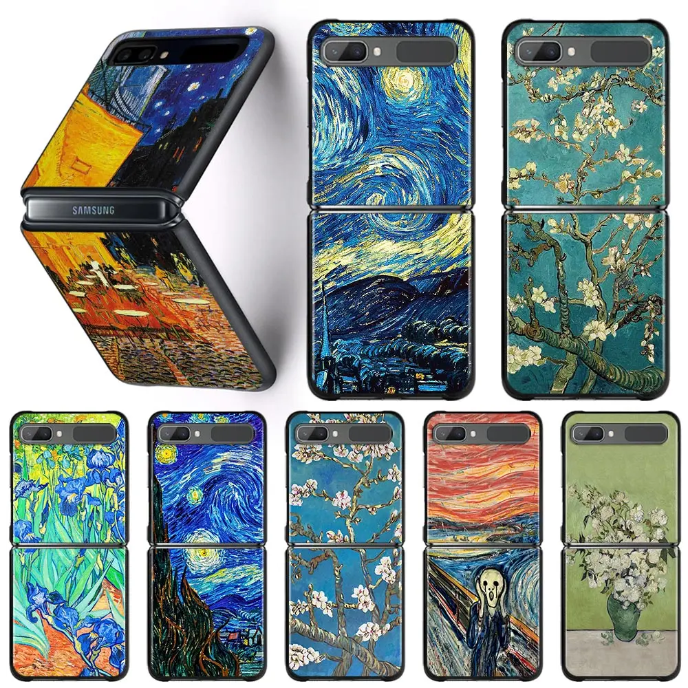 

Zflip4 Phone Case For Samsung Galaxy Z Flip3 5G Cases for Samsung Z Flip 3 zflip Coque Hard Shell Fundas Van Gogh Starry Sky Art