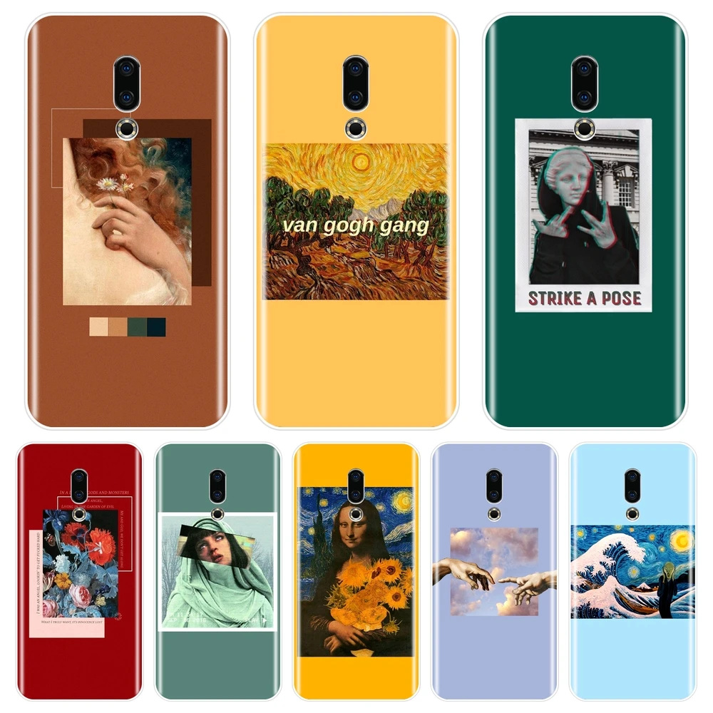 Желтый красный чехол Ван Гога для Meizu 16th 16x15 Lite 16 Plus мягкий силиконовый Pro 6 7 U10 U20