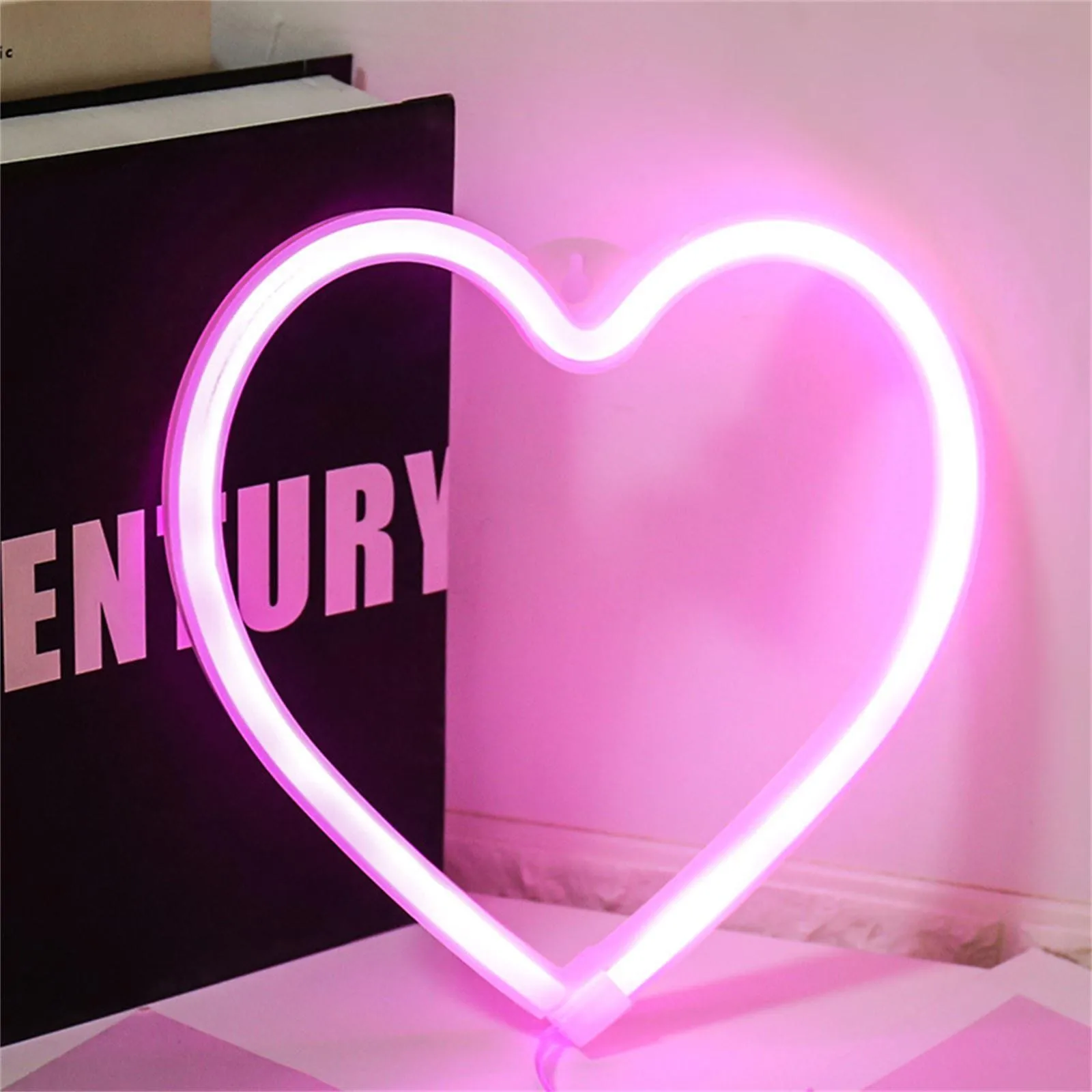 

4# creative Led Neon Light Sign Love Heart Wedding Party Decoration Neon Lamp Valentines Day Bedroom Home Decor Night Lamp Gift
