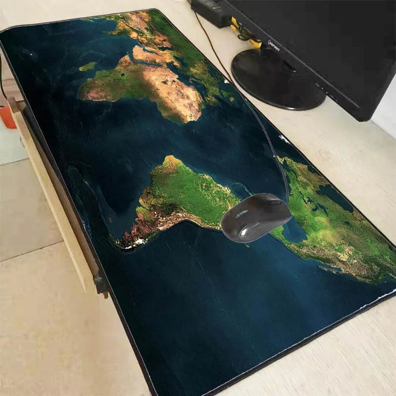 

Mairuige Blue World Map 900x400mm Large Sizes Gaming Mousepad Black Mouse Pad Lock Edge Laptop Pc Game Gamer Computer Accessory