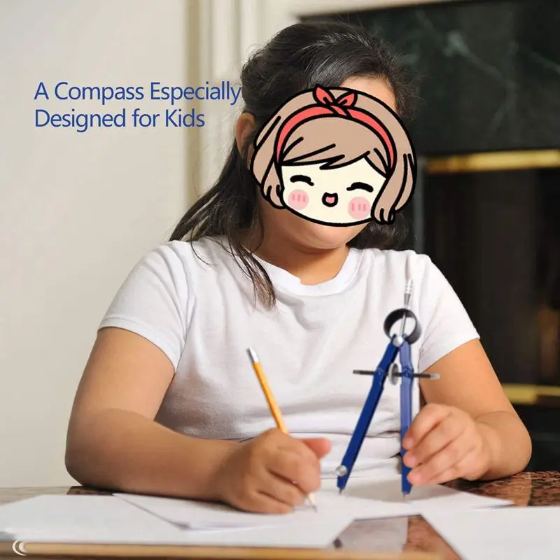 2 шт. в упаковке чертежный компас с замком математический лук Компас для