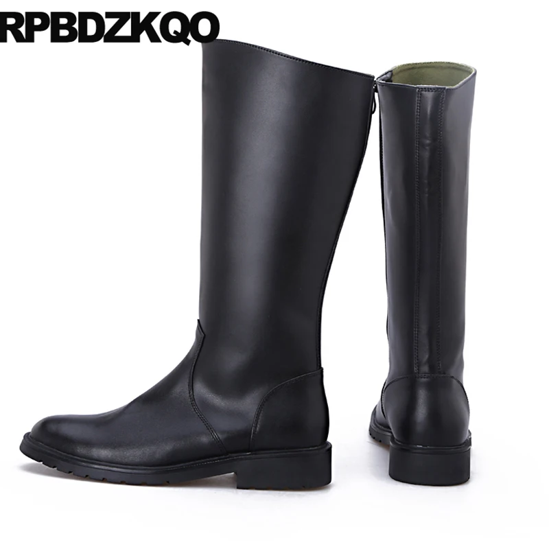 сапоги полусапожки высокое качество настоящие меховые коренастый мужская Плюс