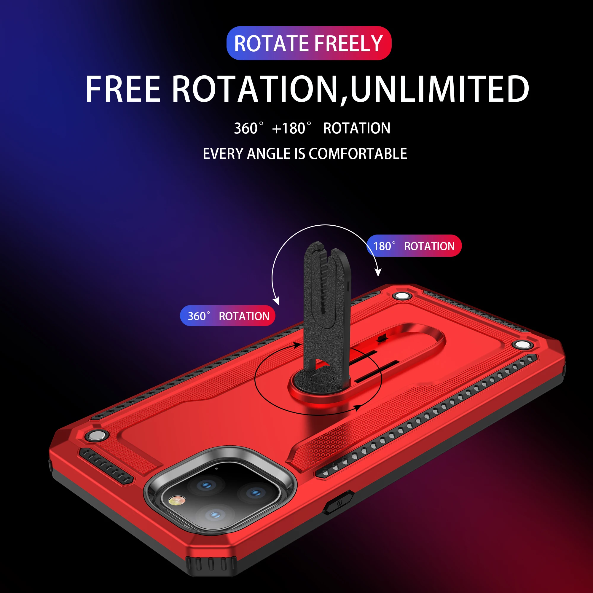 Armor Shockproof Magnetic bracket phone Case for Xiaomi Redmi CC9E A3 Note 3 4A 5 8 8A Plus K20 9T Pro Protective Cover | Мобильные