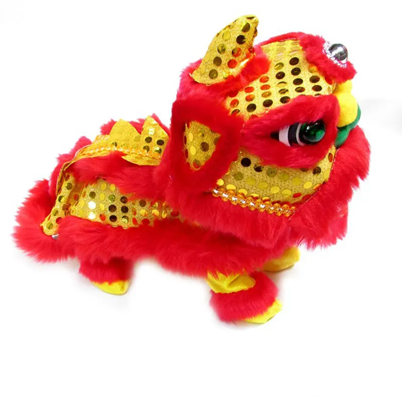 

Chinese Style Lions Dance Motion Sensor Electric Plush Toy Stuffed Doll Wiggling Lions Novelty Gift For Friends Family