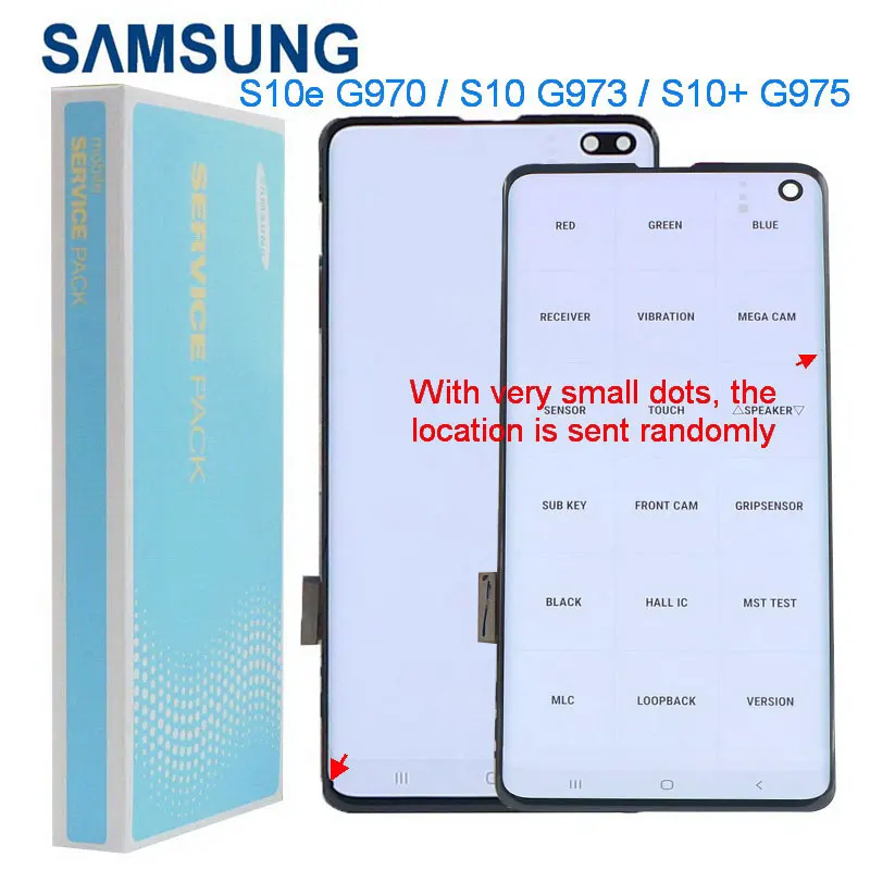 

Original LCD For Samsung Galaxy S10e G970 S10 G973 G9730 G973F S10+ Plus G975 G975F Lcd Display Touch Screen Digitizer Assembly