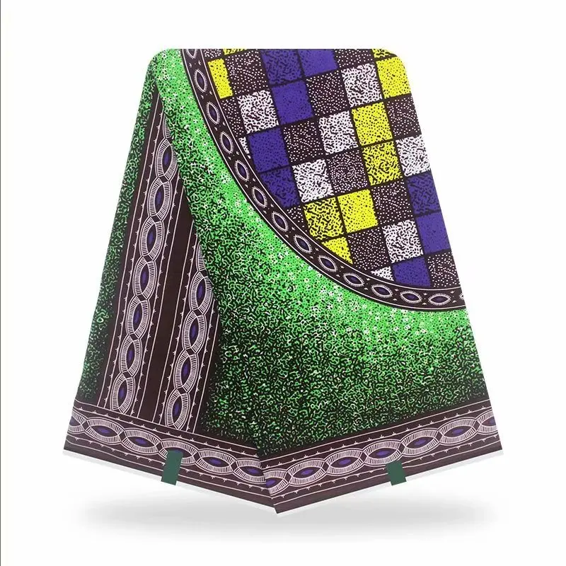 

ankara fabric wax african fabric 100% Cotton high quality african wax prints fabric 2019 soft Wax fabric 6yard for dress 018