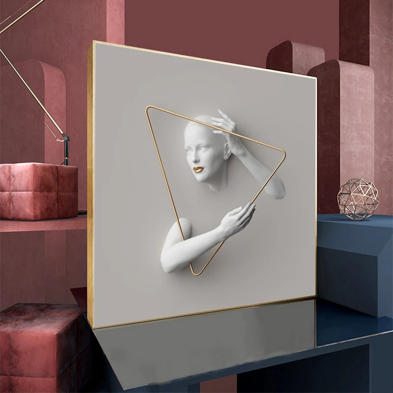 Настенная картина в скандинавском стиле статуэтка Картина на холсте с рисунком