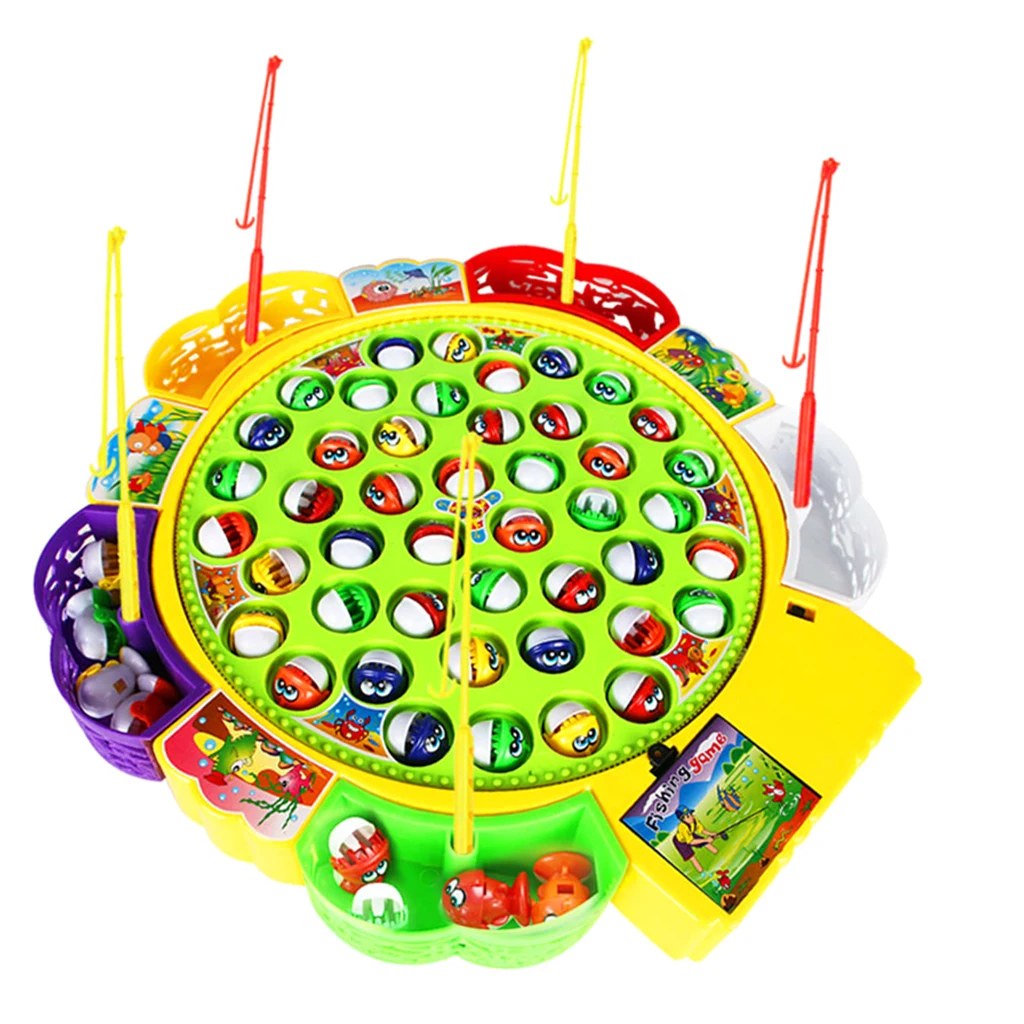 

Kids Electric Rotating Fishing Game Toy With 45 Fishes, Gift For Boys Girls
