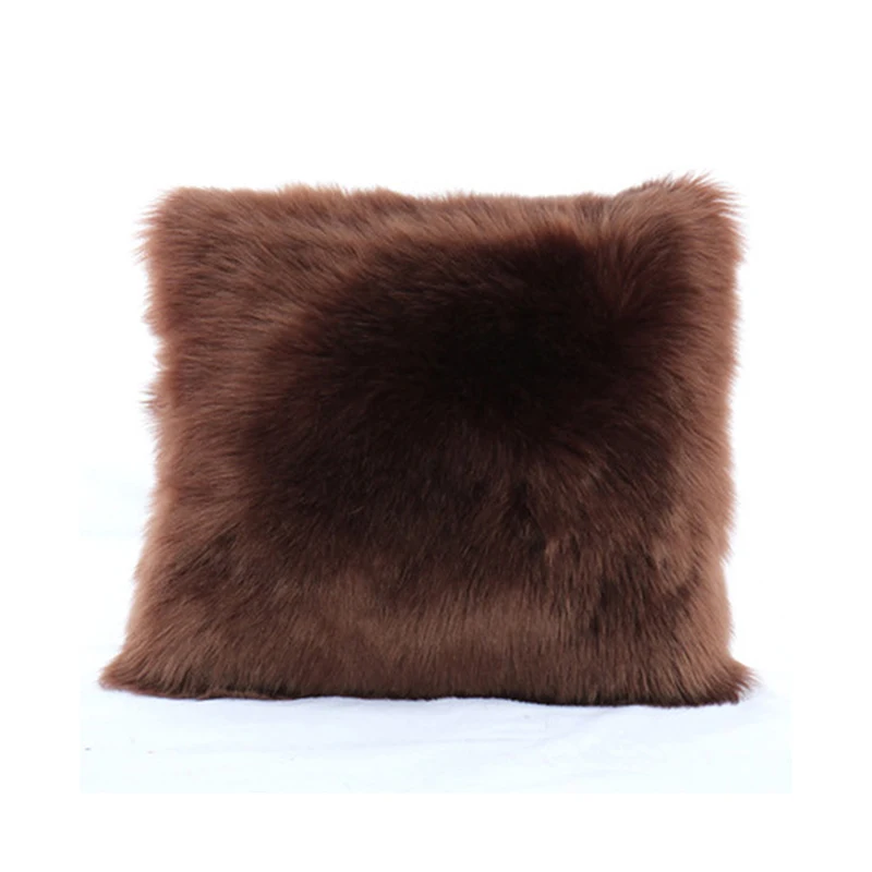 40*40 см пушистый искусственный мех дивана наволочка уютный плюшевый стул для