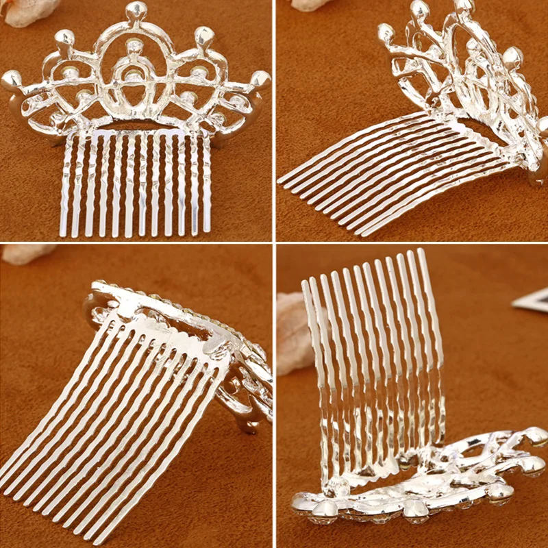 Детские Мини-короны для девочек со стразами Блестящие кристаллы корона сердце