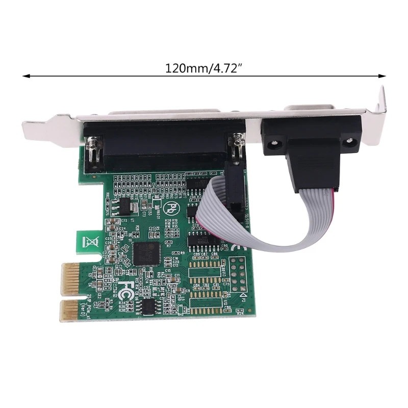 AX99100 1P1S RS232 последовательный параллельный порт DB25 25Pin PCIE Riser Card PCI-E Express конвертер